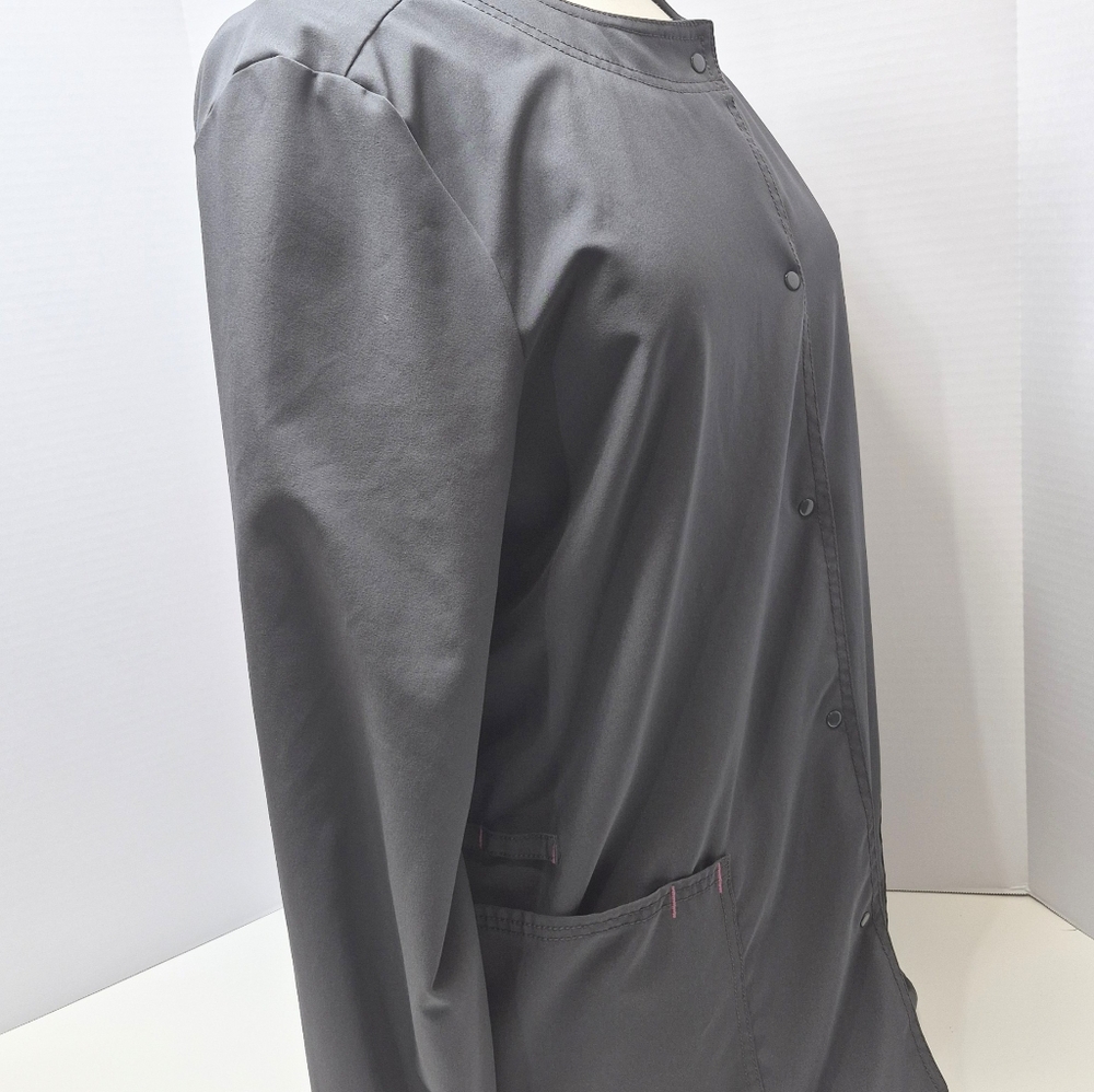 ScrubStar Long sleeve button -up scrub jacket - Picture 2 of 5
